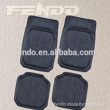 black car floor mat rubber universal car mats